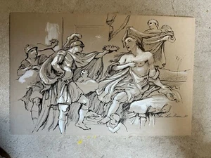 Arthur Cotton Moore Rendering OF CORCORAN SCHOOL OF ART SIGNED - Picture 1 of 4