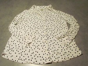 Soma Pajama shirt  Womens Extra Large  Black White Polka Dot Button Up - Picture 1 of 5