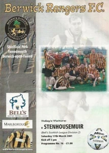 Berwick Rangers v Stenhousemuir Scottish League 17th March 2001 - Picture 1 of 9