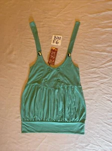 Peri Teal Blue Suspender Tank Top women’s size L - Picture 1 of 3