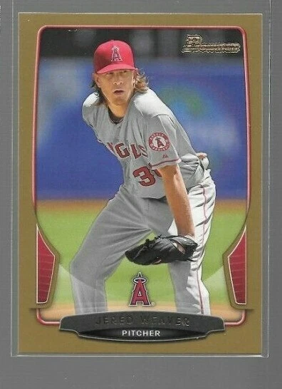 2013 Bowman Gold Jered Weaver #9 Angels - Image 1 of 1