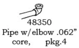 Precision Scale Co. 48350 HO Elbows on pipe, .045" dimple (H-4 pumps) - Brass - Picture 1 of 1