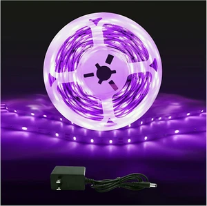 30Ft LED Black Light Strip Kit, 540 Lamp Beads, Non-Waterproof for Parties - Picture 1 of 12