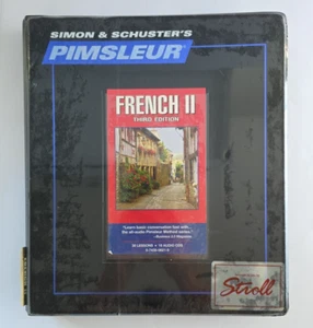 Französisch II 3. Auflage von Pimsleur Neu mit zerrissener Schrumpffolie 16 Audio CDs 2004 BK0 - Bild 1 von 4