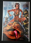 Slave Leia & Jabba Star Wars DRUK ARTYSTYCZNY ~ Podpisany GREG HORN 13"x19"