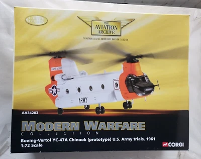 Corgi Helicopter Boeing-Vertol YC-47A Chinook US Army Trials 1:72 Scale AA34203 - Image 1 of 4