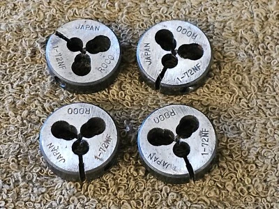 4 Roco 1-72" NF Adjustable Threading Die Round Set Japan Machinist - Image 1 of 4