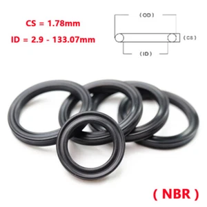 Sellos de anillos X métricos de goma de nitrilo 1,78 mm sección transversal 2,9 mm - 133,07 mm identificación - Imagen 1 de 3