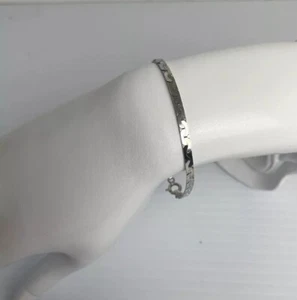 "Pulsera Italia 925 cadena plana vintage UNO Herrington 7""L hermosa" - Imagen 1 de 11