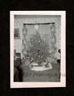 Living Room Xmas Tree Bulbs Presents Gifts Old/Vintage Photo Snapshot- G900