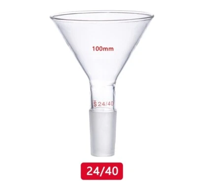 100mm,24/40,Glass Powder Funnel,Brand New Chemistry Laboratory Glassware - Image 1 of 4