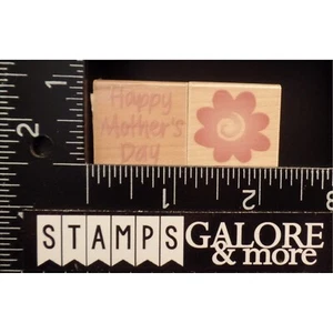 Hero Arts Rubber Stamps LOT 2 SMALL HAPPY MOTHER'S DAY & FLOWER BLOSSOM #1514 - Picture 1 of 3