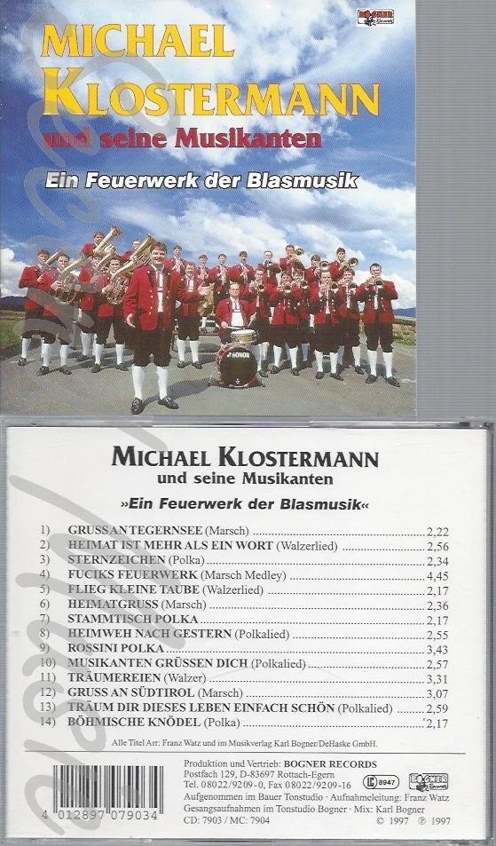 CD--MICHAEL U.S.MUSIKANTEN KLOSTERMANN -1997- -- EIN FEUERWERK DER BLASMUSIK - Bild 1 von 1