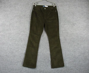 Old Navy Pants Womens 12 Brown Corduroy Extra High Rise Boot Cut Stretch 34x32 - Picture 1 of 18