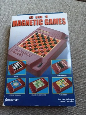 Travel Game 6 In 1 Magnetic Games  Pressman, Checker, Chess,backgammon,... - Image 1 of 4