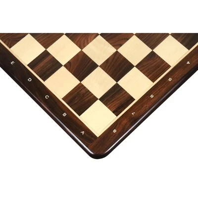 21" Flat Chessboard in Rosewood & Maple Wood -55 mm Square- Algebraic Notations - Image 1 of 4