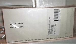 CARVEN L'EAU de Toilette LOT of 47 Carded Sample Sprays FREE SHIPPING! - Picture 1 of 3