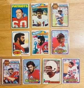 Vintage Topps Trading Cards Lot New England Patriots VG-EX 1970's - '80's - Picture 1 of 2