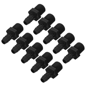 10 Piezas 5/16" Barb x 3/8" NPT Conector Macho Plástico Manguera Barba Montaje - Imagen 1 de 6
