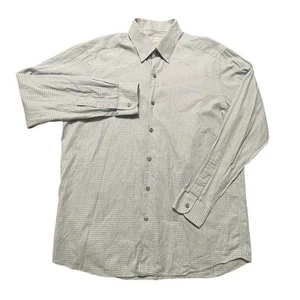 Ermenegildo Zegna Current LS Button Up Shirt Italy Gingham Plaid Size XL Men EUC - Picture 1 of 8