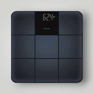Beurer GS 235 Digitale Glaswaage Personenwaage Schwarz Fliesenoptik Automatik - Bild 1 von 1