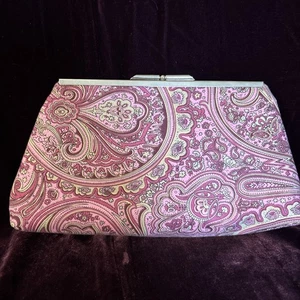 Kosmetiktasche rosa Paisley Baumwolle - Bild 1 von 7