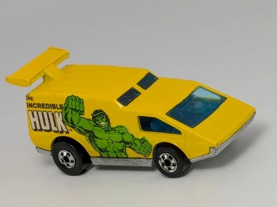Vintage 1976 Hot Wheels Spoiler Sport Incredible Hulk Van Marvel Heroes Yellow - Image 1 of 4