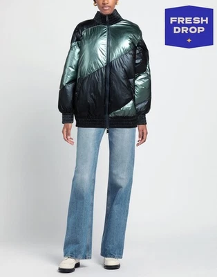 RRP€619 HOUSE OF HOLLAND Oversized Puffer Jacket Size 1 S Partial Down Padding - Image 1 of 4