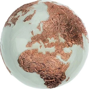 Barbados - 2023 Bright Marble 3 oz Silver Spherical Enamelled Coin - Picture 1 of 1