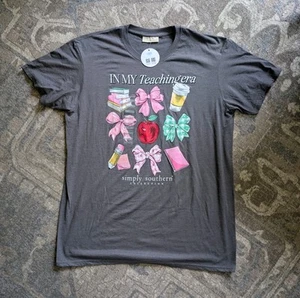 NWT Simply Southern Short Sleeve XLarge  T Shirt Teaching Homeschool Girl - Picture 1 of 8