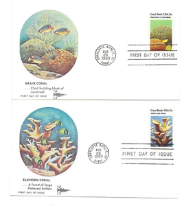1827-30 Juego de 4 GillCraft, FDC para arrecifes de coral - Imagen 1 de 2