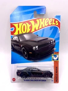 2023 Hot Wheels HW Muscle Mania ‘18 Dodge Challenger SRT Demon In Black - Picture 1 of 3