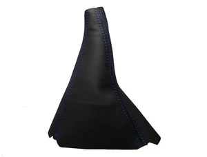 NISSAN X-TRAIL (2000-2007) Soufflet Levier De Vitesse 100% Cuir - Couture Bleu - Foto 1 di 1