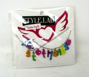 Style Lab Fashion Best Friends Necklaces Letters - Picture 1 of 1