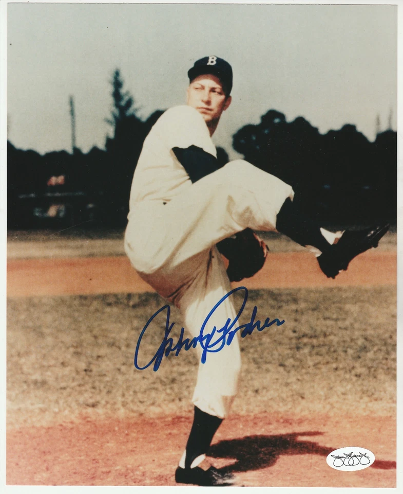 JOHNNY PODRES BROOKLYN DODGERS SIGNED 8X10 PHOTO AUTOGRAPH DEC 2008 JSA - Image 1 of 1