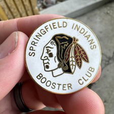 VTG Springfield Indians AHL Hockey Team Booster Club Pin Pinback