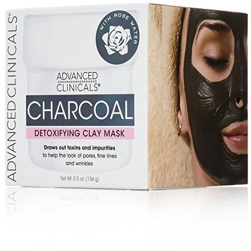 Advanced Clinicals Charcoal Detoxifying Clay Mask With Rose Water 5.5 oz NIB - Image 1 of 1