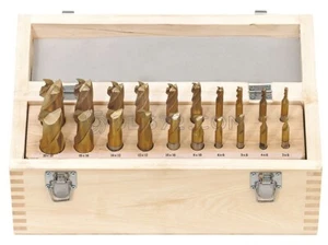 HSS 20 PC SET TWO AND FOUR FLUTE STRAIGHT SHANK END MILLS FERVI F001/20 - Picture 1 of 1