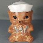Rare Vintage Twin Winton 8 in Ceramic Elephant Sailor Coin Piggy Bank 1960