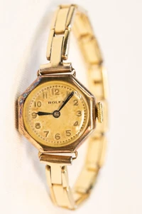 Antique 1920s Art Deco Style Octagonal Ladies Rolex Watch (RWT) - Picture 1 of 13