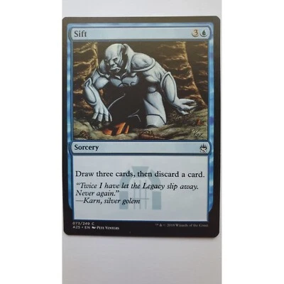 Magic: The Gathering Sift Sorcery Card Blue Masters 25 Pete Venters 2018 - Image 1 of 2