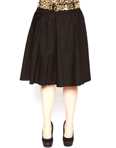 TRIPP PLUS SIZE LEOPARD FLIRT PIN UP 50'S SEXY SECRETARY ROCKABILLY RETRO SKIRT - Picture 1 of 4