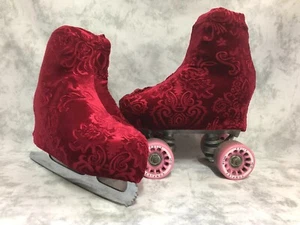 Embossed Velvet Boot Covers for Roller Skates and Ice Skates SMALL ONLY - Picture 1 of 1