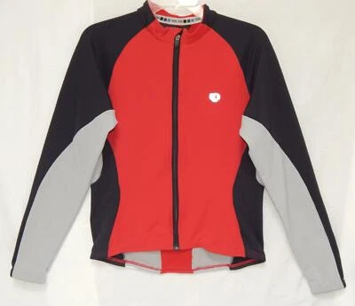 Женская велосипедная спортивная куртка PEARL IZUMI красная черная серая на молнии размер средний - Изображение 1 из 4
