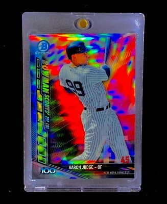 AARON JUDGE ROOKIE RED REFRACTOR HOLO Topps Bowman Chrome Insert Base - YANKEES - Image 1 of 4