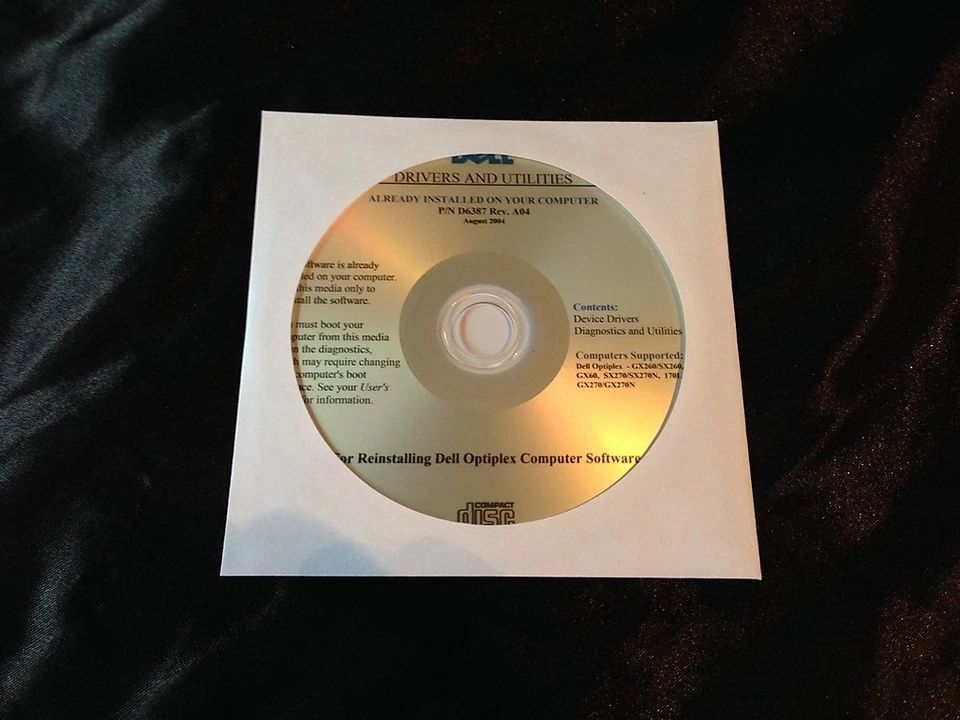 DELL OPTIPLEX GX270 GX270N GX60 SX270 SX260 GX260 170L Drivers CD DVD Disc - Image 1 of 1