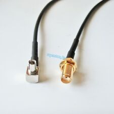 SMA female bulkhead to TS9 male right angle RF Pigtail Jumper RG174 cable 20cm
