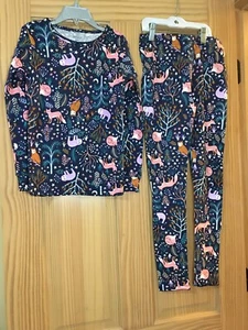New Carter's Girls Allover Animals Sloth Pajama Set Snug fit 4, 5 Gray - Picture 1 of 2