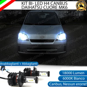 KIT LED H4 6000K CANBUS XENON 18000 LM LUMEN REALI DAIHATSU CUORE MK6 NO AVARIA - Foto 1 di 11