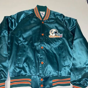 Chaqueta de Satén Chalk Line Miami Dolphins Vintage Años 90 Talla Mediana Como Nueva - Imagen 1 de 9